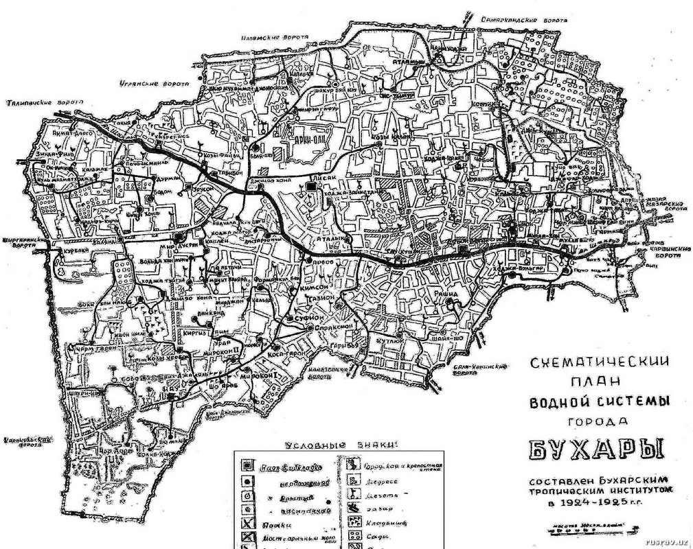 Бухара достопримечательности карта